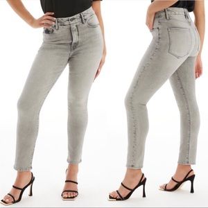 GOOD AMERICAN | Good Classic Gray Black Skinny Straight Jeans Women’s Size 10